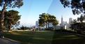 San Francisco from behind Coit Tower