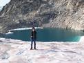 Corey at glacier-fed pool