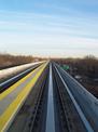 Long straight stretch of AirTrain tracks
