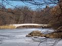 Bow Bridge and frozen lake